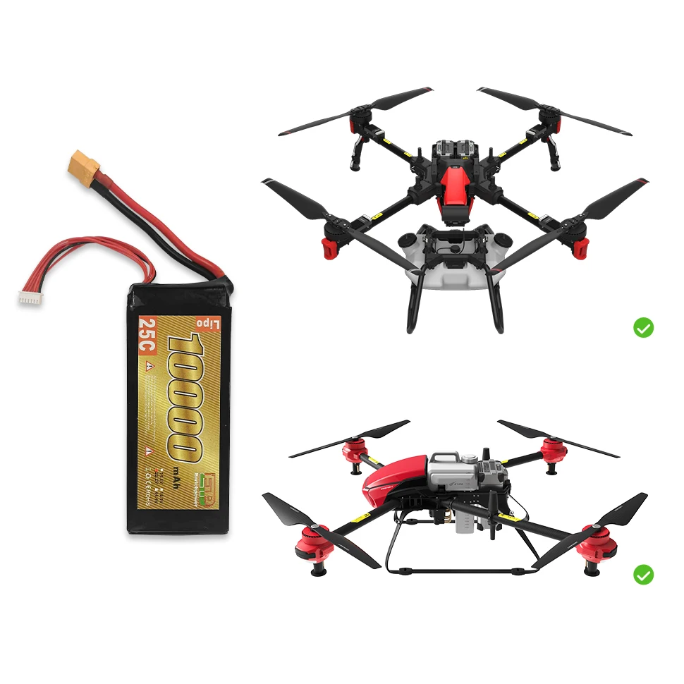 Профессиональная батарея для беспилотного летательного аппарата 6S lipo 22 2 в 10000 мАч упаковка сельскохозяйственного опрыскивателя Дрон с дистанционным управлением