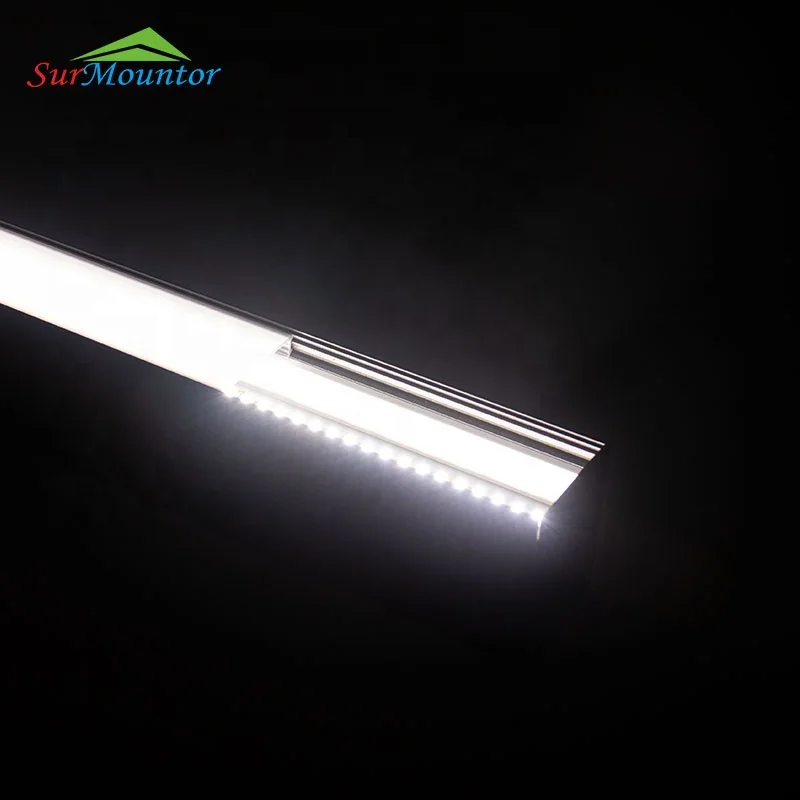 
aluminum led profile pendant lights ceiling lights with black diffusers 55*70 40W 