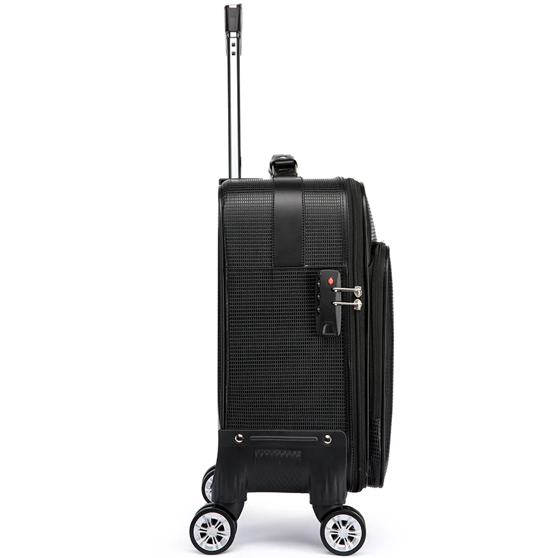 Carry-ons Wholesale Large Capacity Business Suitcase Set PU Leather Men Trolley Bag Luggage 4 Set Suitcases Luggage