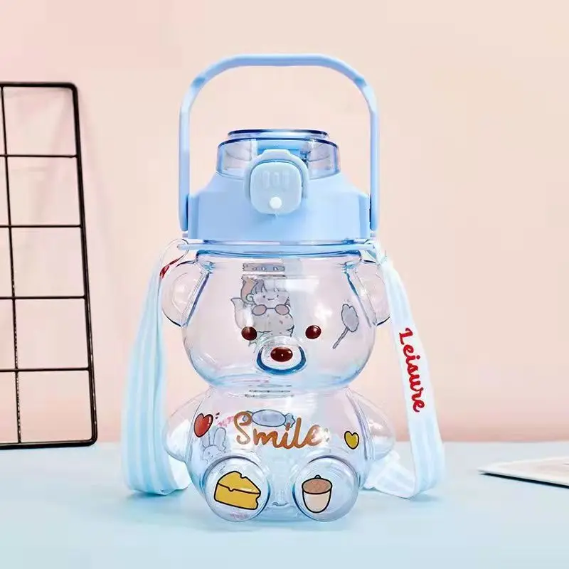 Новый дизайн 1200 мл детская питьевая чашка переносная Спортивная бутылка для малышей и детей постарше бутылка для воды с трубочкой для дома и школы