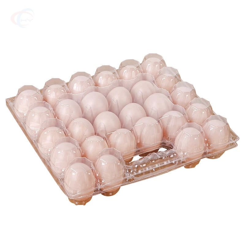 Transparent Blister Process Plastic Egg Tray Cartons With 30 Holes