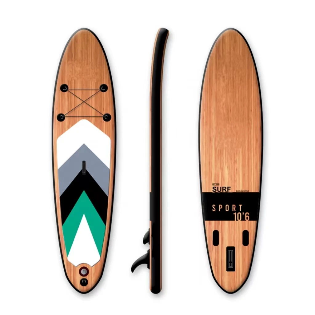 Winsun Factory Direct Inflatable Customizable Fusion Technology Sup Windsurfing Boards With Wood Grain Dropshipping