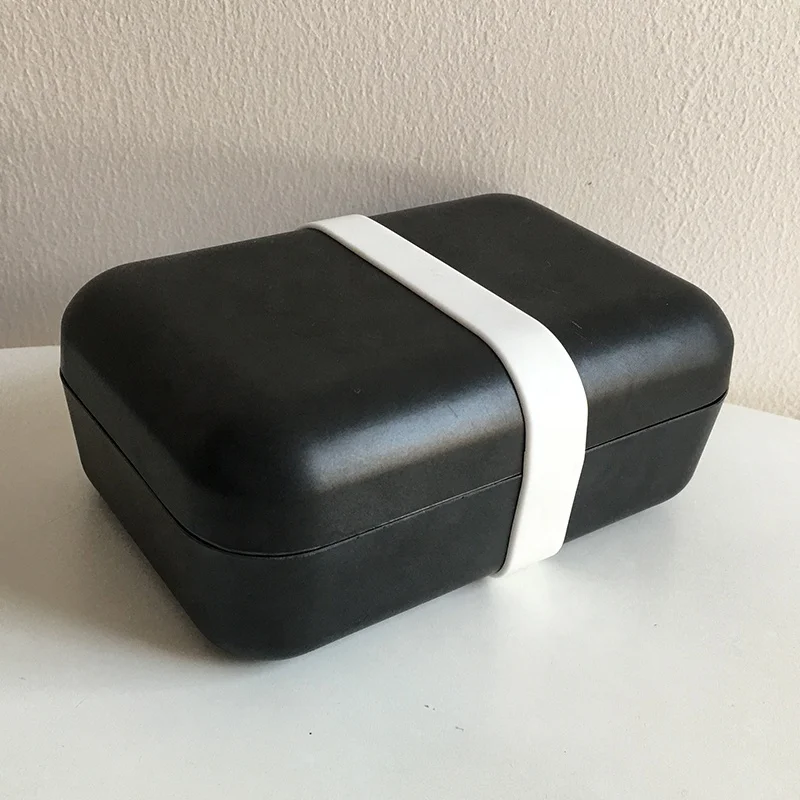 Natural Wood Bamboo Travel Box With Lid Kitchen Soap Dish With Draining Tray Wood Bathroom Soap Box Case Container Tray Rack