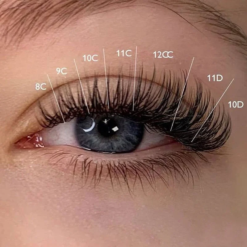 0.03 0.05 0.07 mega russian volume lash trays 8-25mm Korea PBT silk individual eyelash extensions supplies