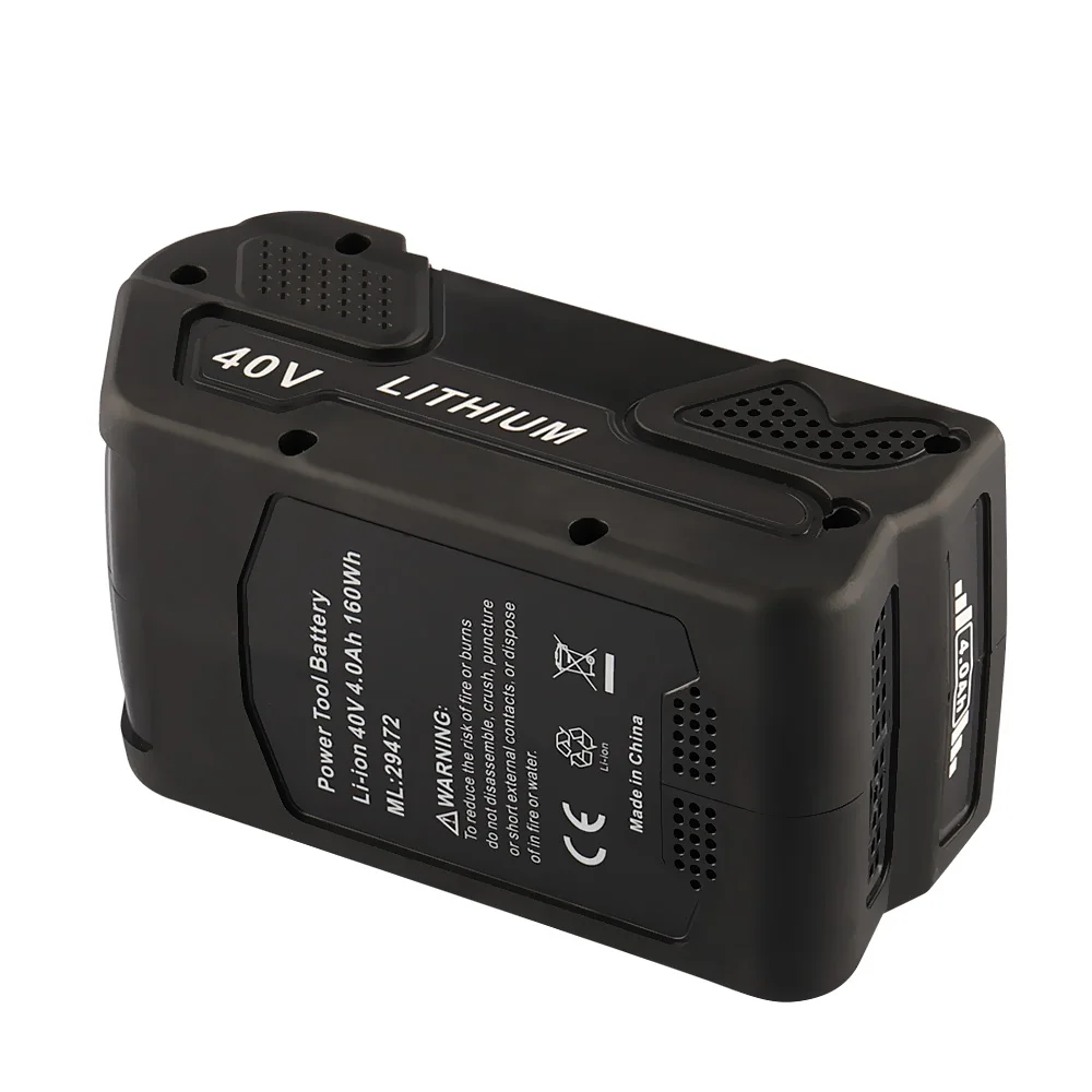 6000mAh 40V  18650 Battery pack GRW40 Li-ion Battery Replacement for Green 40V works battery G40LM45 G40LT 24252 29662