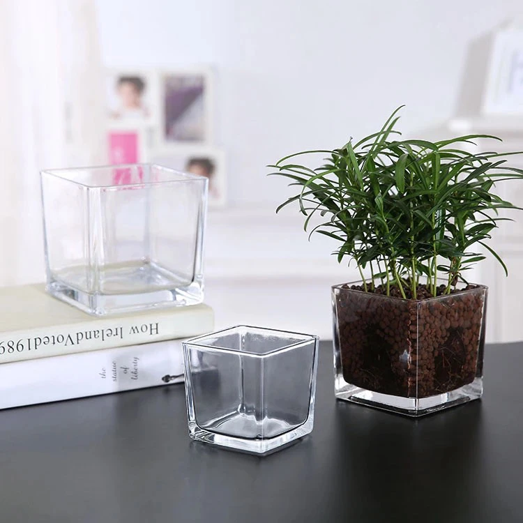 
 Недорогая квадратная банка WeddingCube для свечей, растительный гидропонный контейнер, домашний декор, стеклянная ваза для цветов   (62427233069)