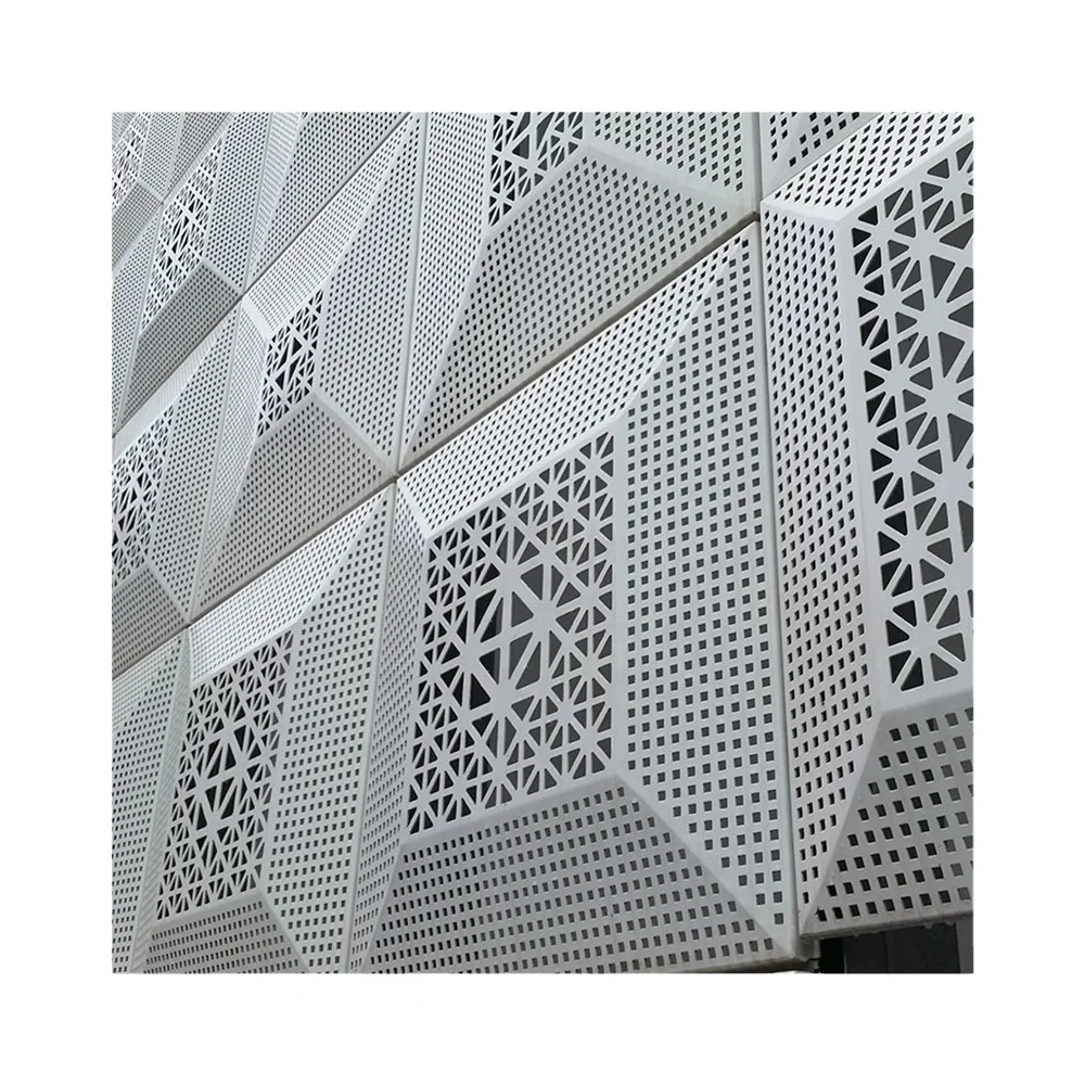 Outdoor building aluminum custom perforated metal sheet facade cladding