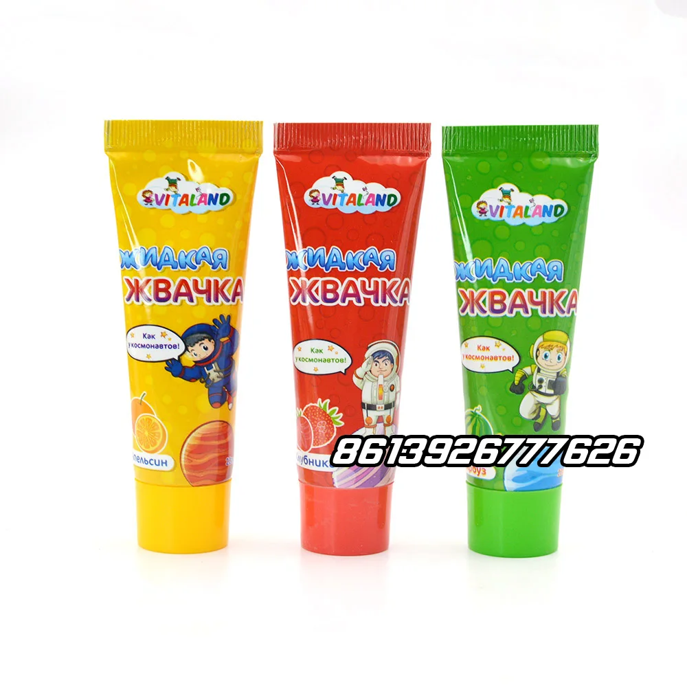 hot sale toothpaste shape fruit flavor liquid bubble gum