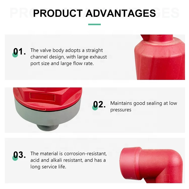 Air Release Valve UPVC PVC Plastic thread relief Exhaust Air Release Valve