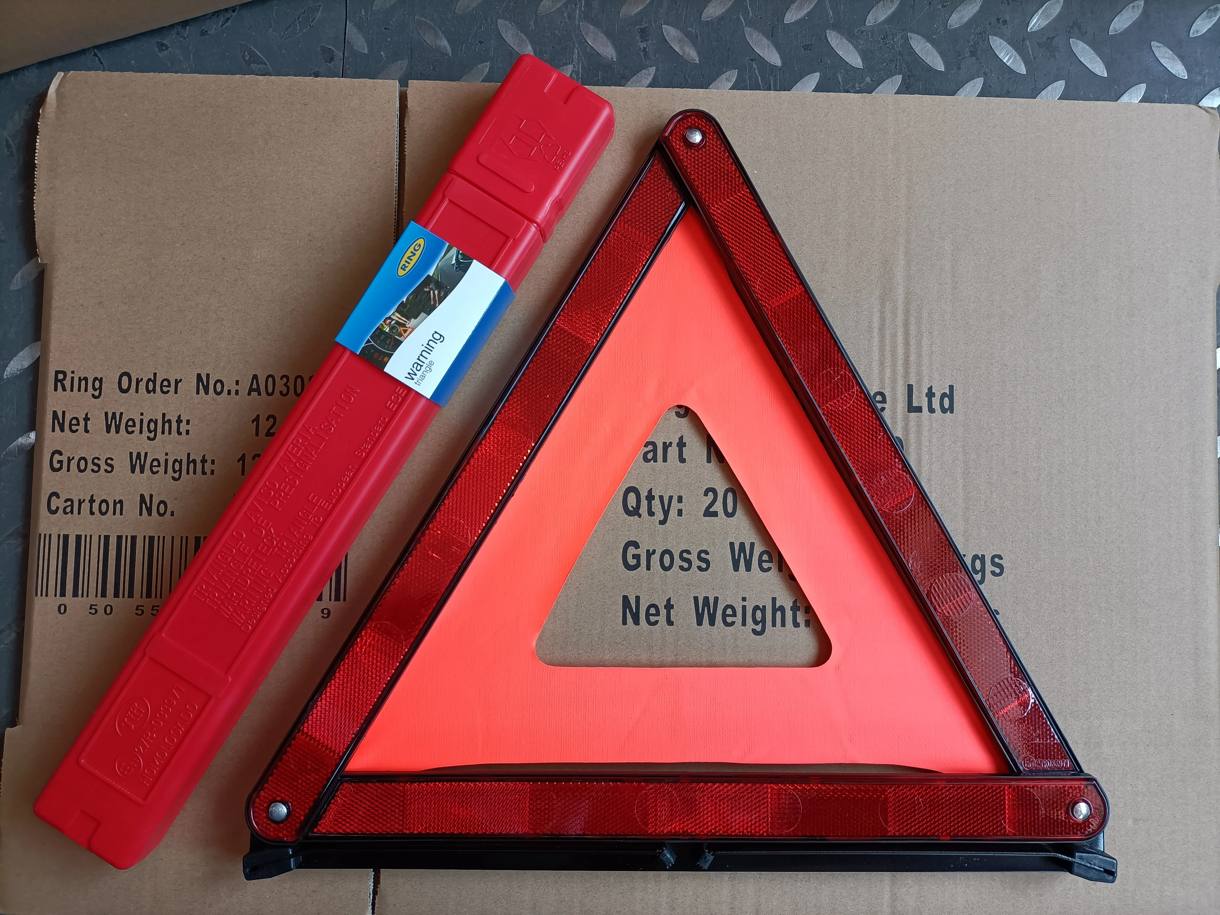 Car Triangle Safety Warning Reflective For Day and Night Foldable Emergency parking sign
