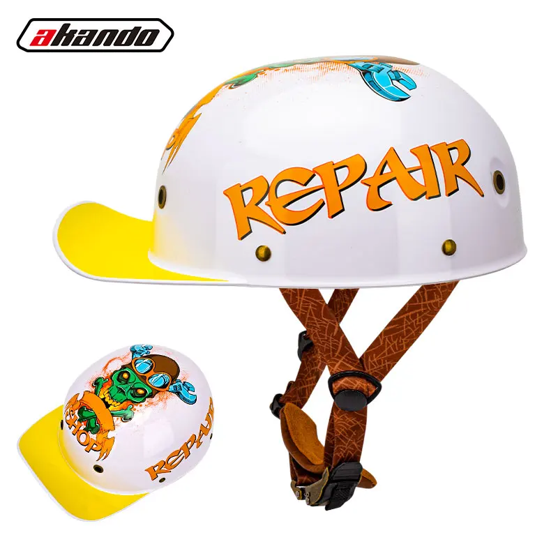 Individuality fashionable decorative hat Vintage Retro baseball hat Helmets Casco para moto scooter motorcycle accessories