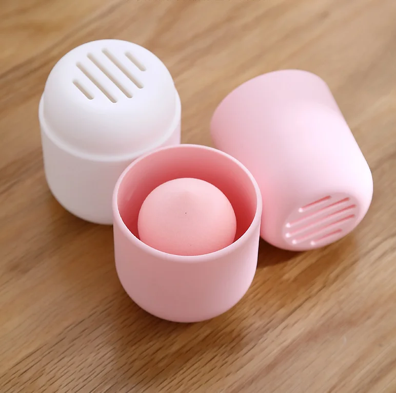 
Silicone Sponge Storage Box Egg Stand Powder Puff Drying Holder Mildew Proof Cosmetic Puff Case Makeup Accessories 