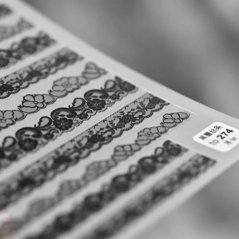 Nail stickers use for nail art diy  5D nail stickers lace stickers