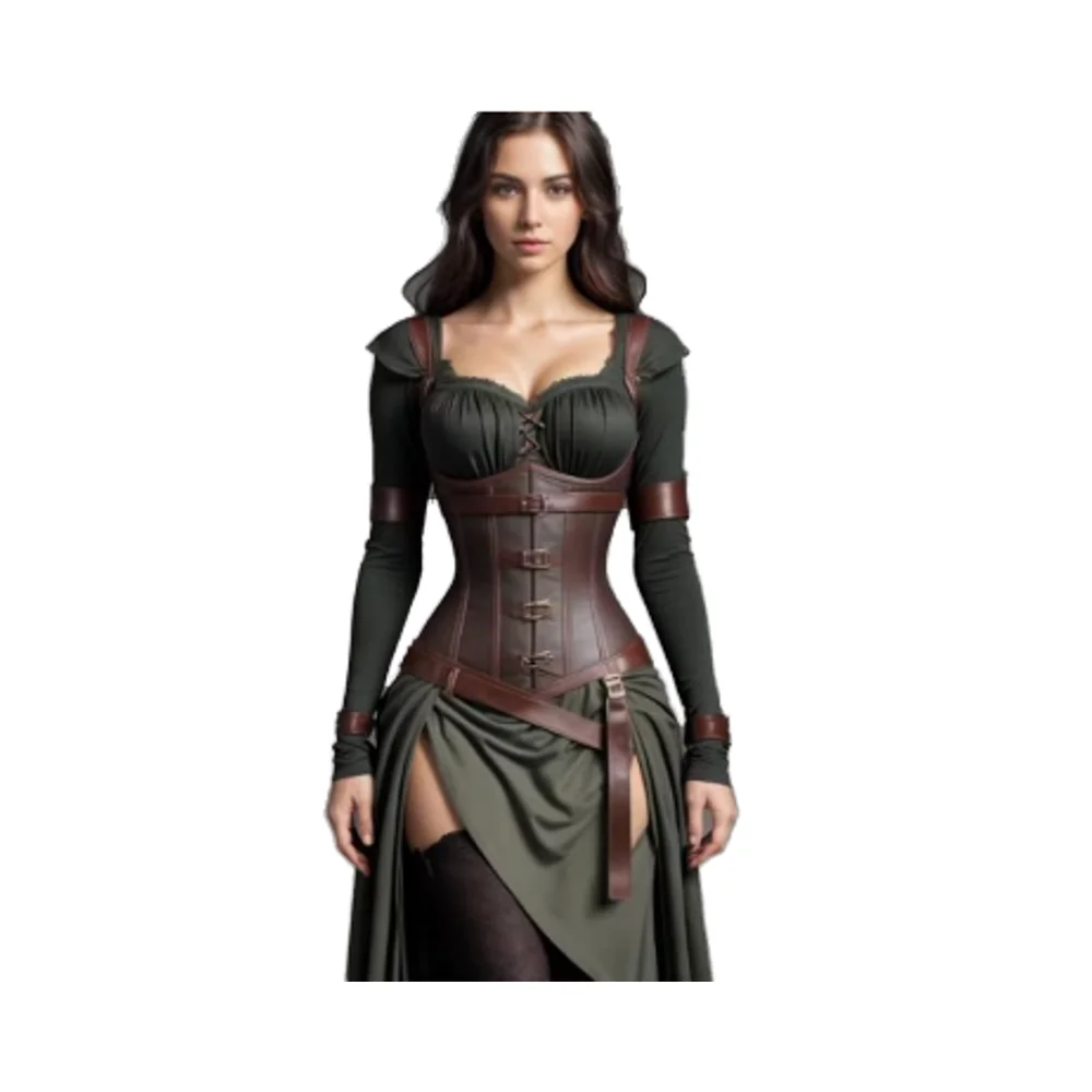 Hot Selling  Movie Costume Costume Adult Medieval Fred Tight waist Dress for Cosplay