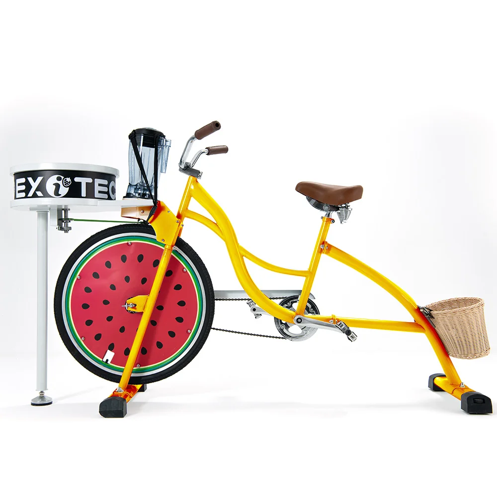 EXI fashion human powered electricity spinning art bicycles rides kid bikes with smoothies blender juicer bike for beach cruiser