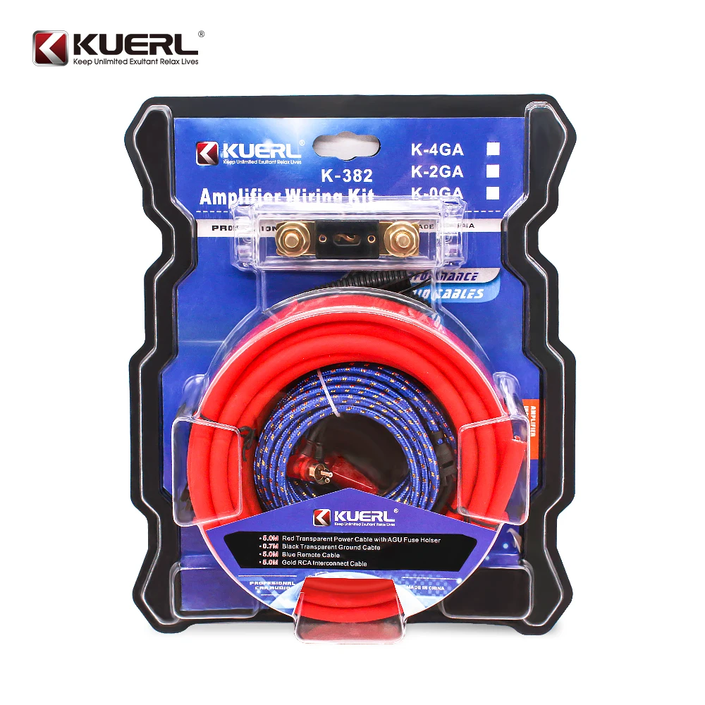 New list Factory supply 5600 w car amplifier wiring kits 4GA speaker cable for car subwoofer