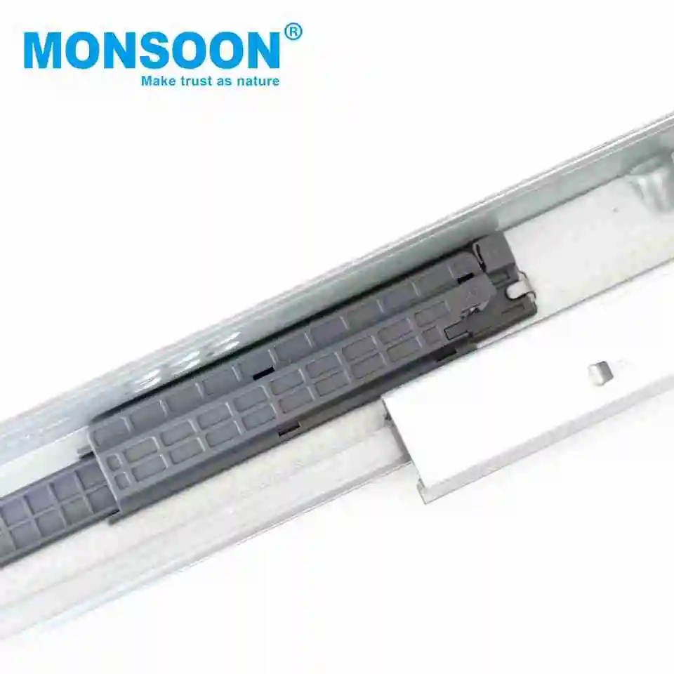 heavy telescopic channel drawers guides soft close bottom mounted 3 fold push open concealed drawer slide with handles