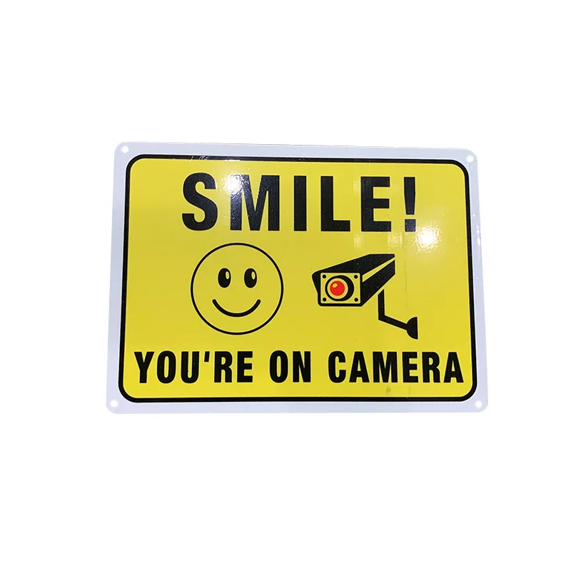 Custom aluminum tin sign reflective monitoring warning sign safety sign plate