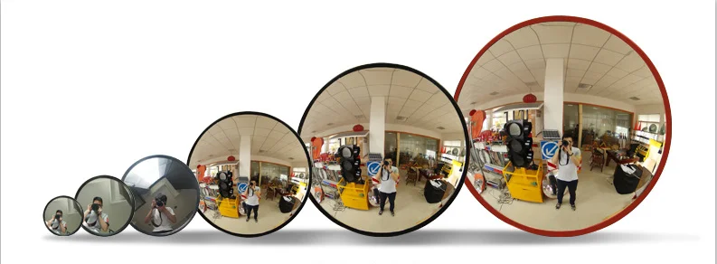 Convex Traffic Mirror for Driveway, Warehouse and Garage Safety or Store and Office Security, with Adjustable Wall Fixing