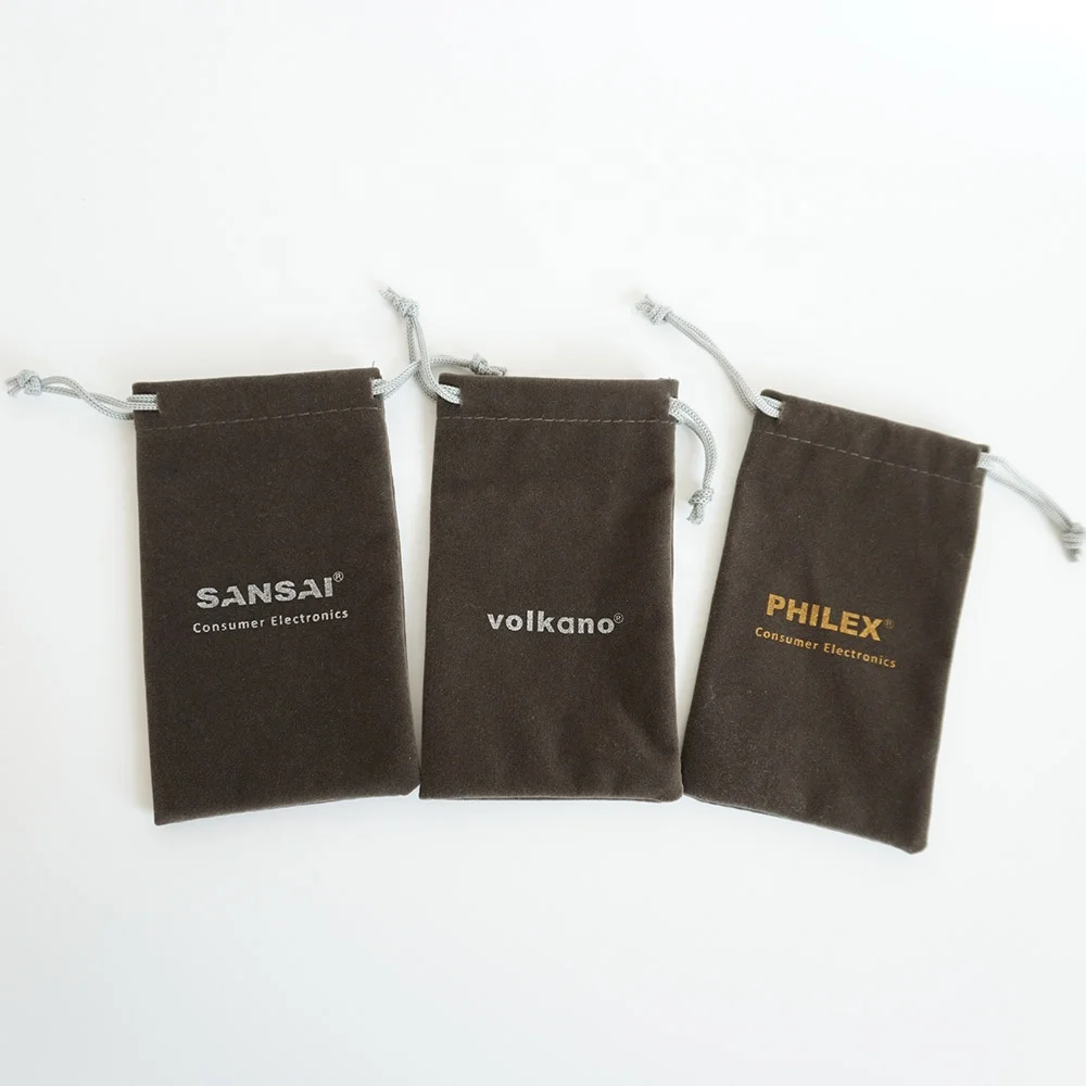 Custom logo Microfiber white rabbit candy necklace gift Packaging Bags suede tarot Drawstring tarot Jewelry velvet Pouch bag