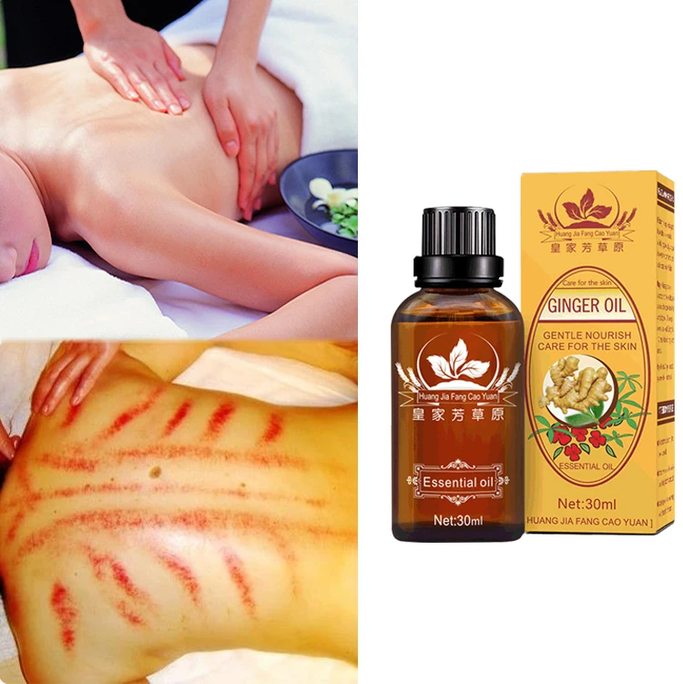 Ginger body massage oil 30ml Plant compound essential oil wholesale body scraping oil open back