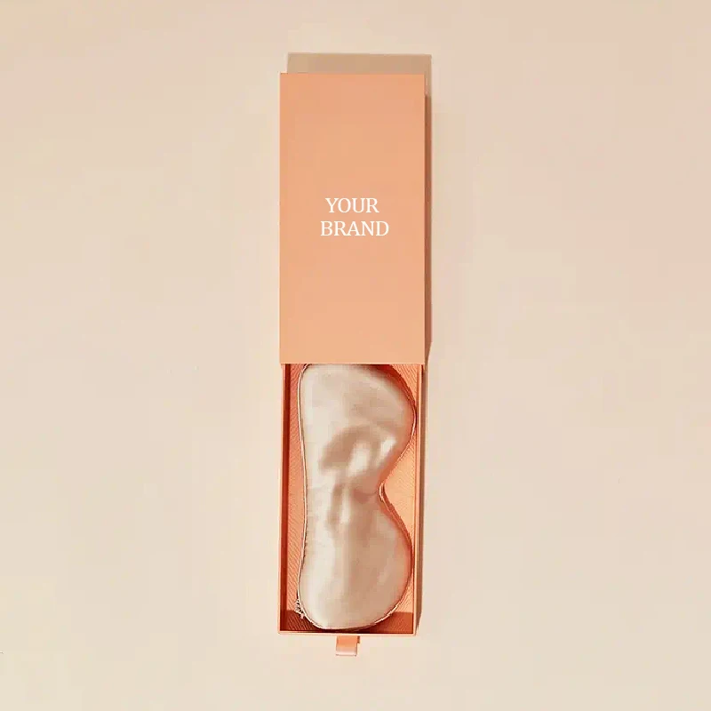Wholesale custom logo label gift box pure silk eye mask with sleeping blackout 100% mulberry silk eyemask