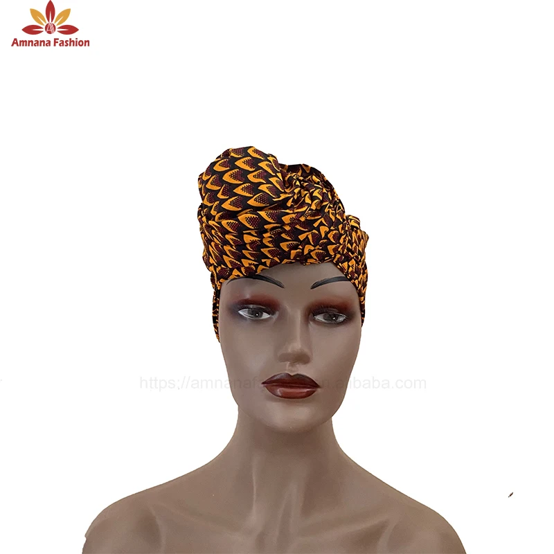 Factory direct supply headwrap african women wax print head wrap The most competitive price