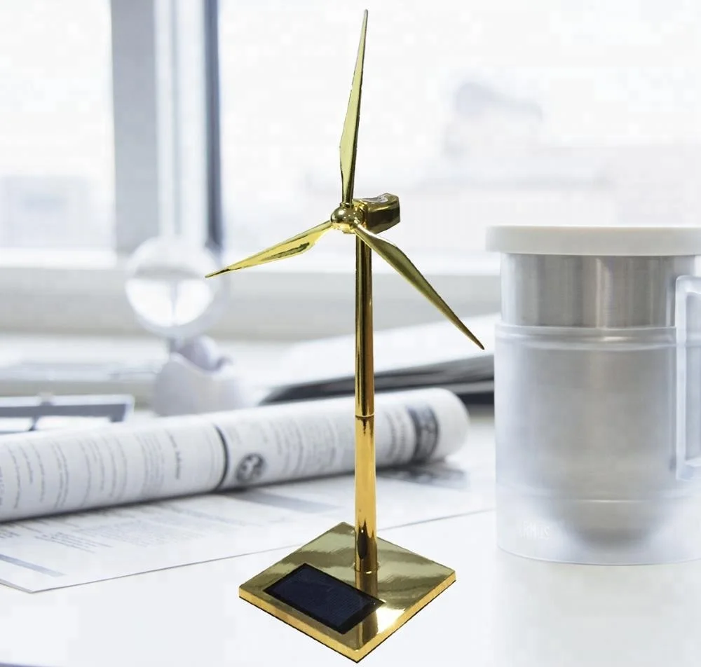 fashion golden wind turbine toys as gift