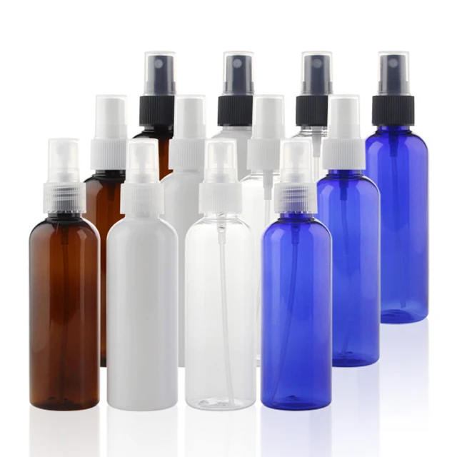 wholesale 50ml 100ml empty round shape mist spray  plastic pet bottle