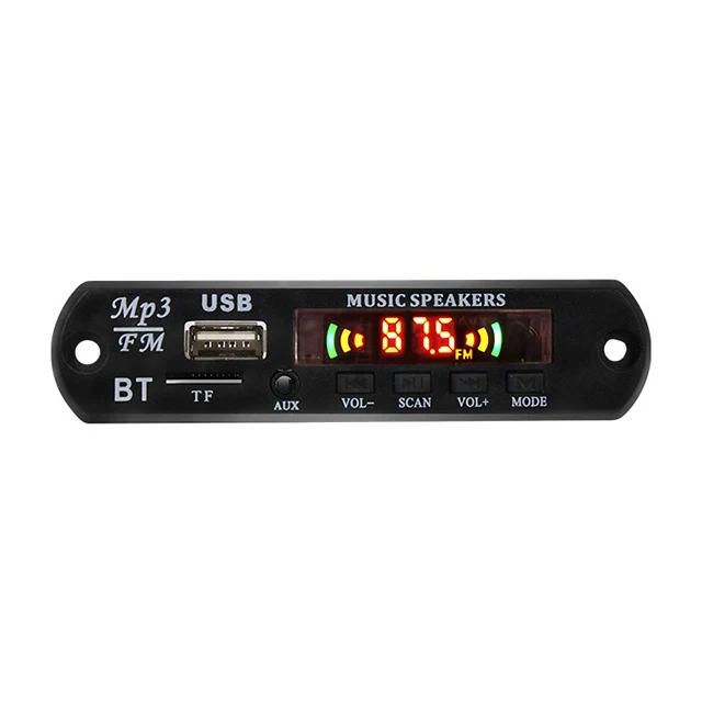Car Audio USB TF FM Radio MP3 Bluetooth Player 5V 12V Wireless Bluetooth 5.0 MP3 WMA Decoder Board