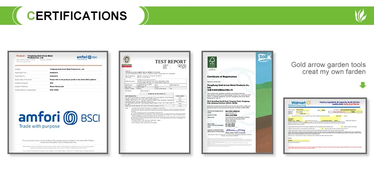 Custom electroplate garden tools cloth package set shovel fork metal garden tools set