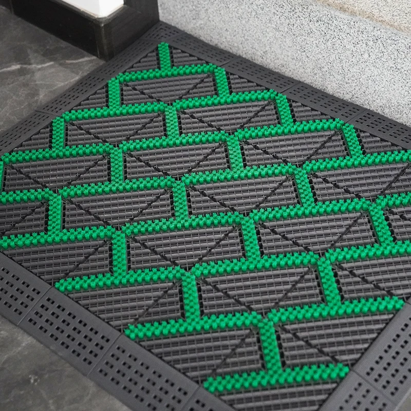 Eva Pure Material Non-slip Mat Splicing Entrance Doormat Custom Door Mat Three In One Single Brush Plastic Non-slip Mat