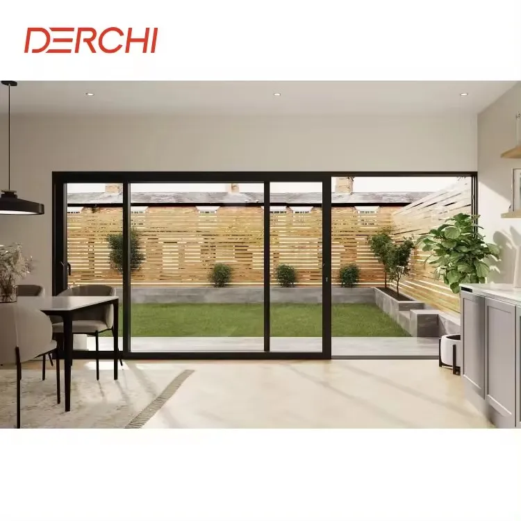 Villa House Doors Aluminium Sliding Door Exterior Patio Aluminium Glass Sliding Doors