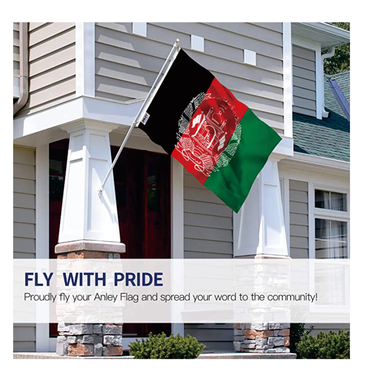 Professional Large Screen Printed Custom afghanistan flag