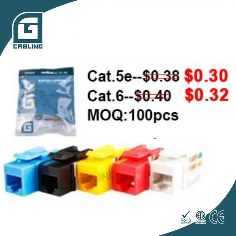 Gcabling сети RJ45 выход keystone оснастки в jack Cat6a cat6 cat5e 8P8C UTP