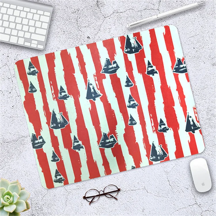 Small Office Gaming Computer Mouse Pad with Stitched Edges Mouse and Keyboard Pad