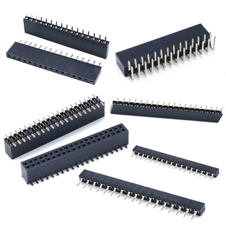 2.54 mm 254 Female Header 2 mm Fh2.54 2 40 8 Pin 1X40 20p Smd Smt 1.27Mm 2.0Mm 2.54Mm Plastic Straight Female Dupont Connectors