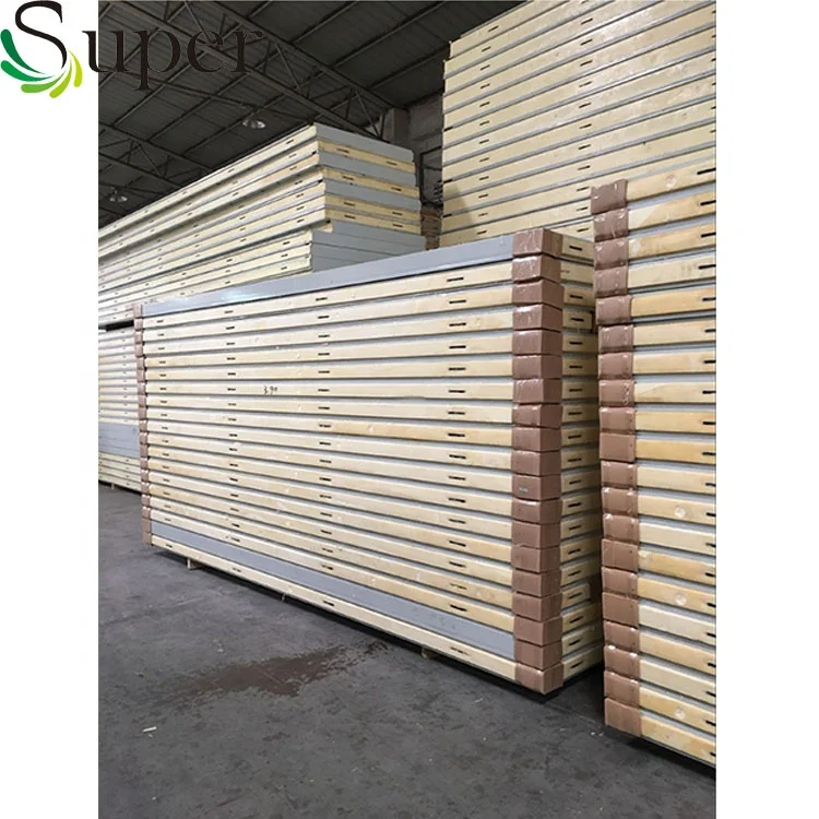 
PU manufacturer insulated polyurethane foam sandwich cold room panels 