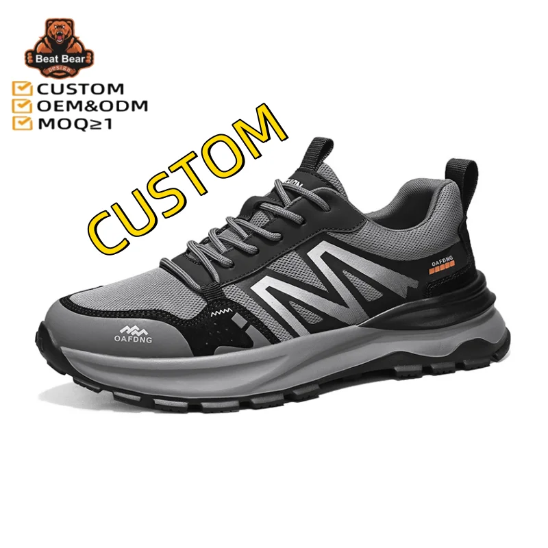 Men Hiking Shoes Fashion Men Boots High Quality Waterproof Sneakers Male Hiking Boots Work running shoe custom outdoor hike shoe
