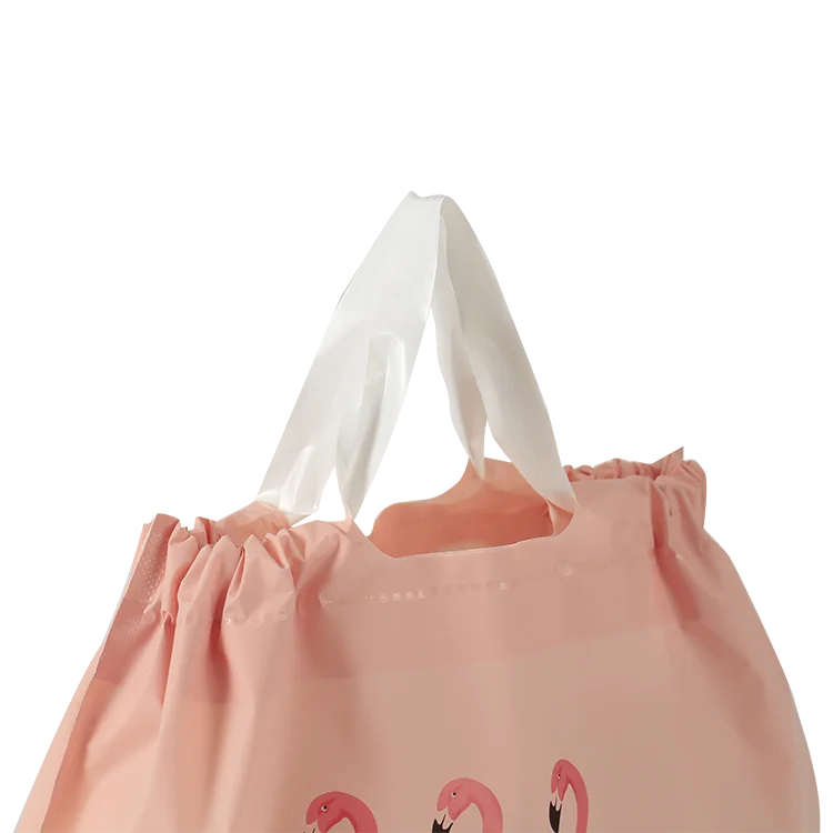 Wholesale promotional high quality cheap biodegradable drawstring gift durable tote pe bags