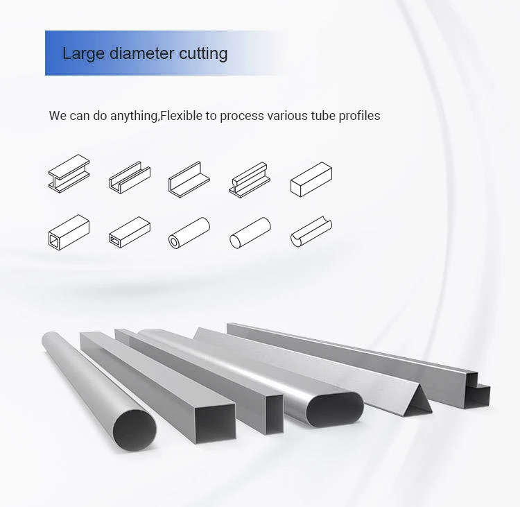 6.5m tube cutting three chuck high precision steel tube fiber laser cutting machine 6000W 3000W