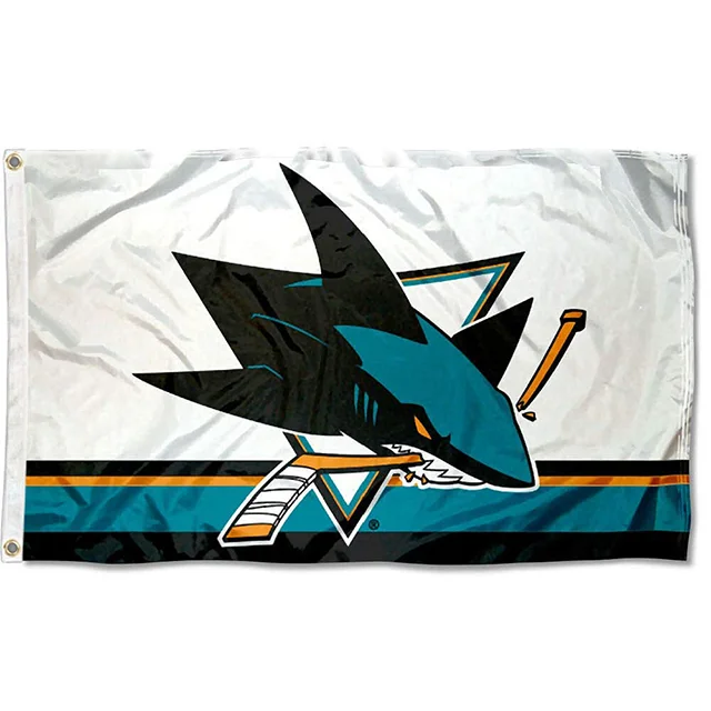 High Quality NHL Flag Custom Printed 3X5ft 100% Polyester Double Sided San Jose Sharks Flag