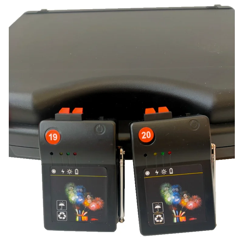 20 Cue Cold Electric Igniters Base Rotate Swing Wheel Wireless Remote Control Stage Fountain Fireworks Firing System