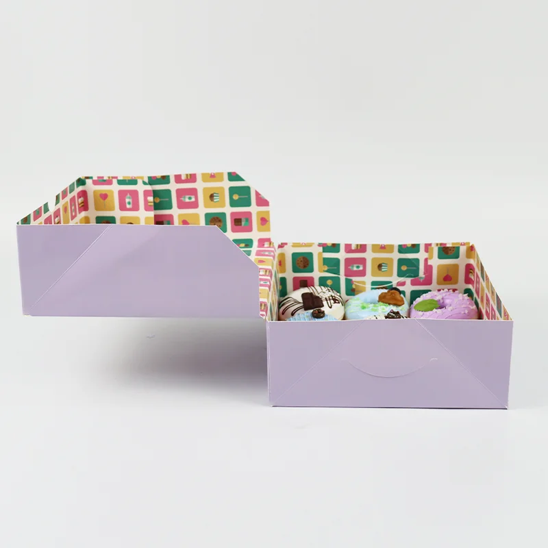 Hot Selling Wholesale Custom Bakery Mochi Donuts Packaging Doughnut Box With Insert
