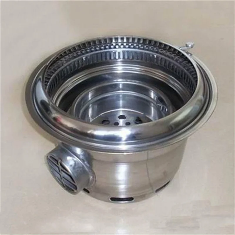 Домашний коммерческий корейский гриль для барбекю самовыхлопывающийся бездымный с углем духовка выпечки нижним