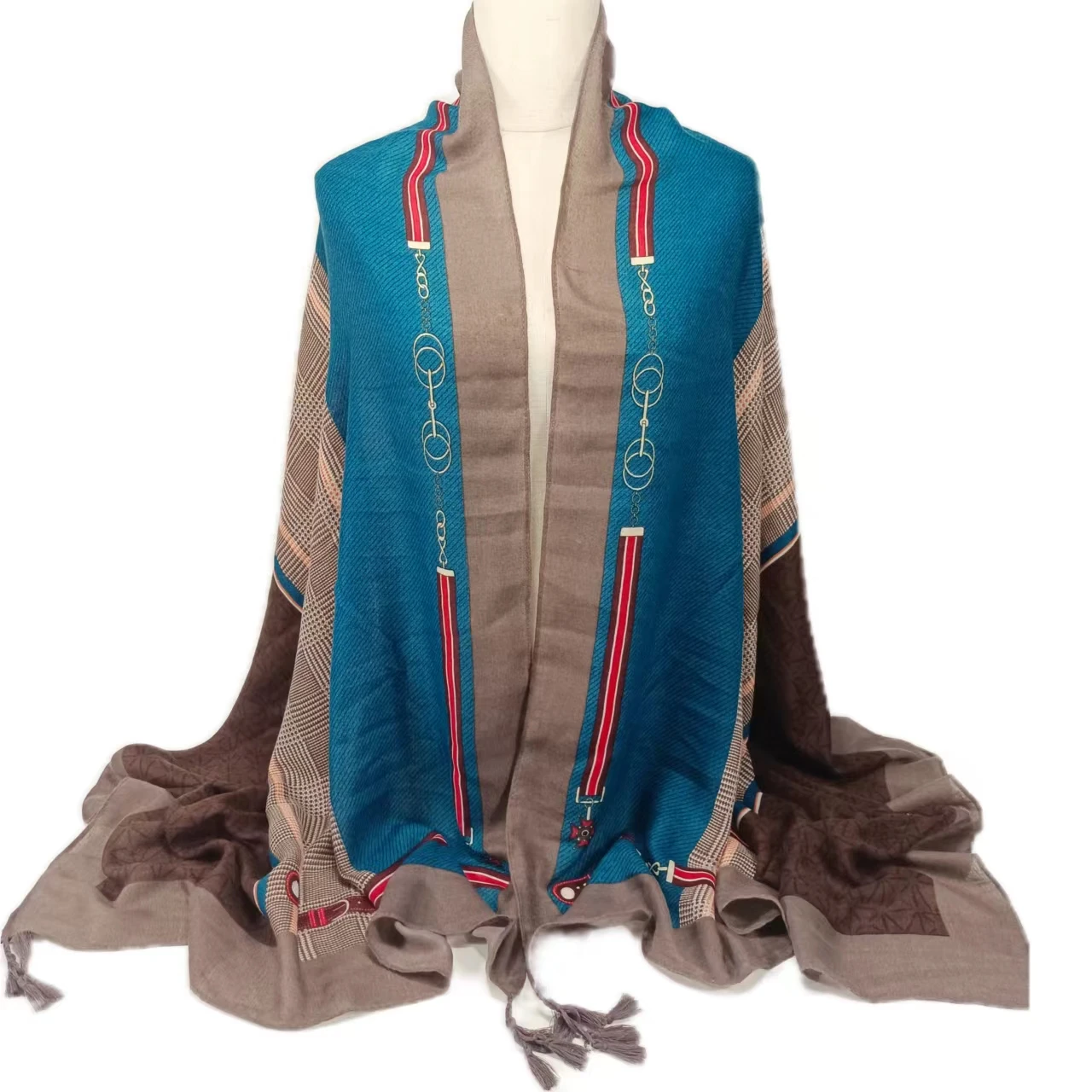 Multi-color printing pattern design crinkle Chiffon shawl soft smooth feeling Satin Scarf