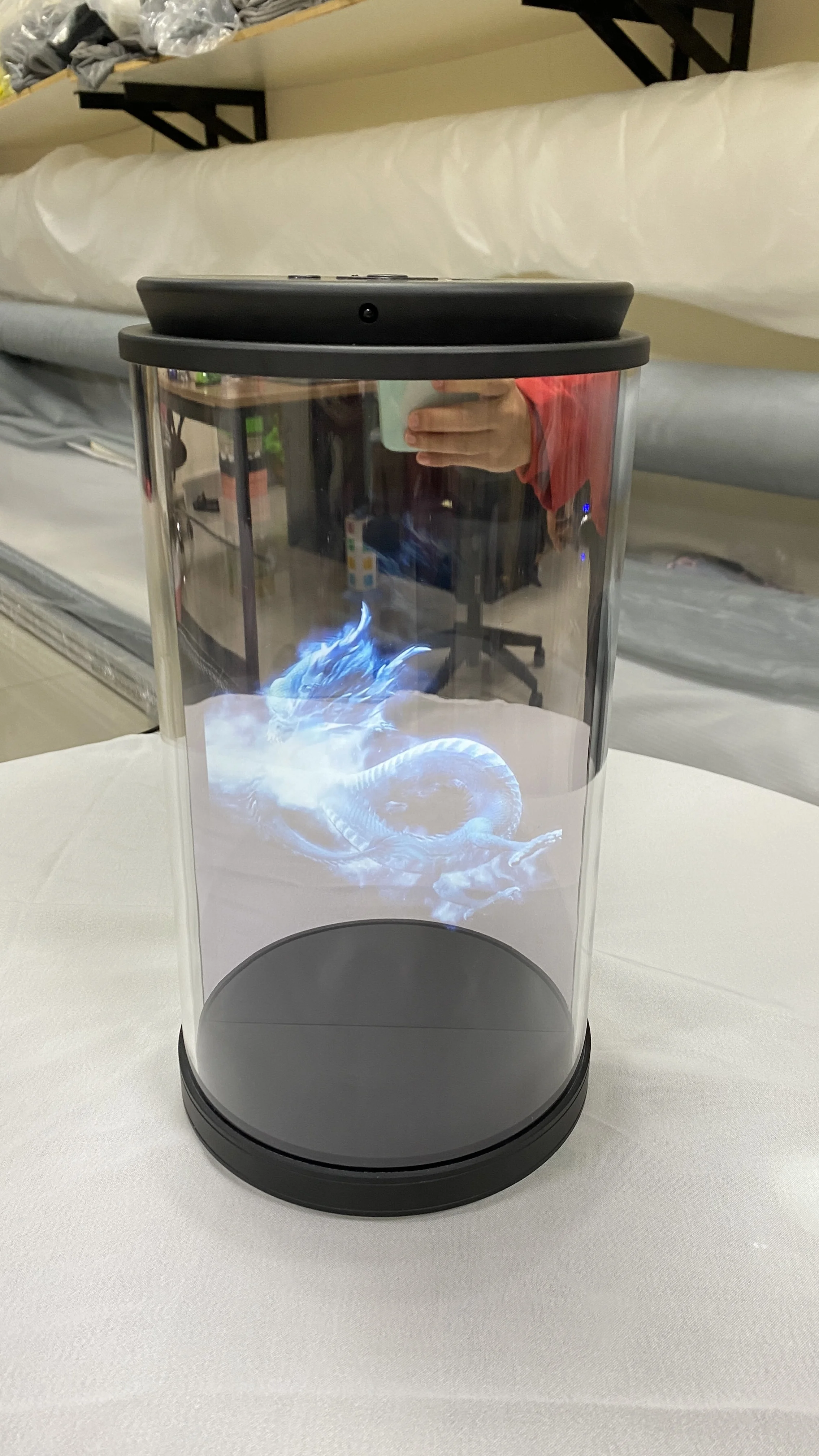 consumer electronics transparent hologram 3d holographic cylinder