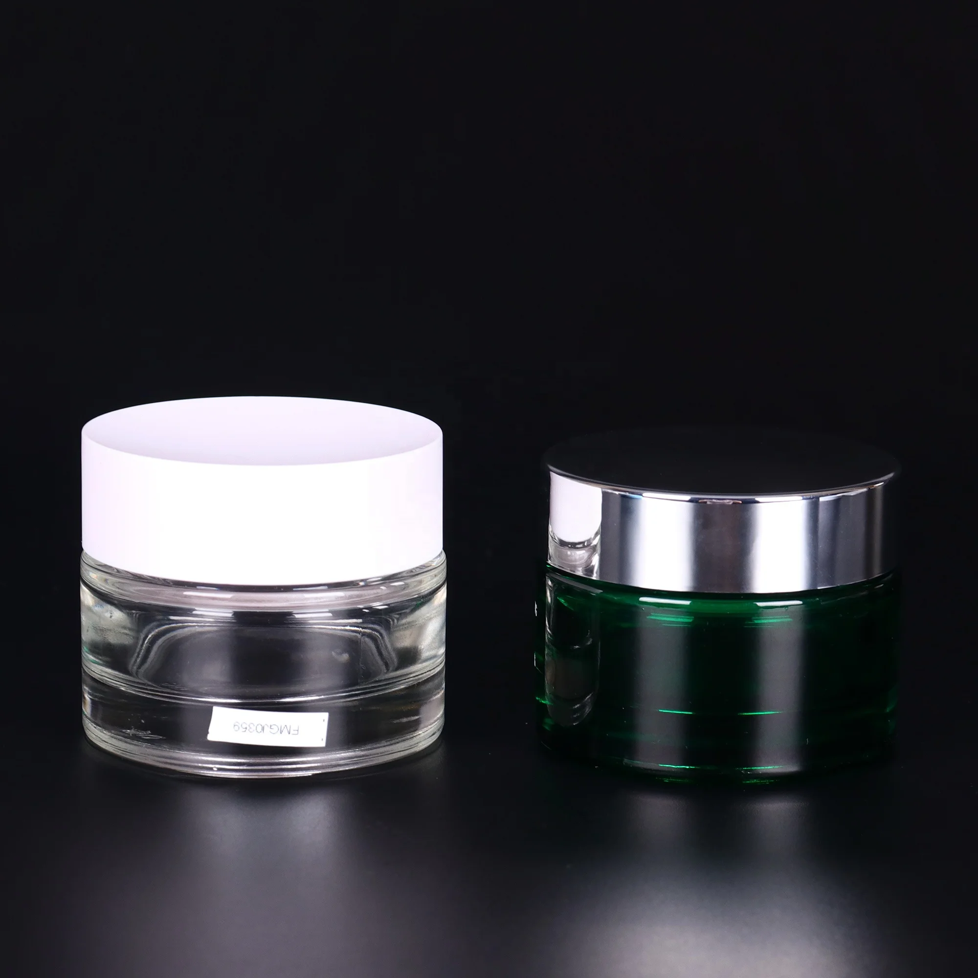 
Wholesale 30ml 50ml Green Beauty Empty Wide Mouth Skin Care Face Cream Cosmetic Packaging Glass Jar With Measurements 