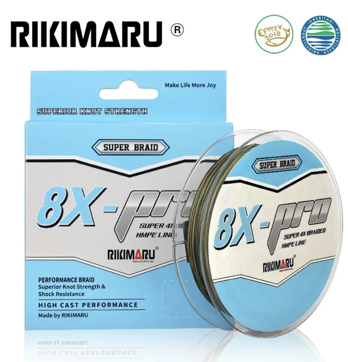 Rikimaru Spot Color x8 Strand 300m UHMWPE Braided High Quality  Fresh Water Fishing Lines Carpfishing Angling Line