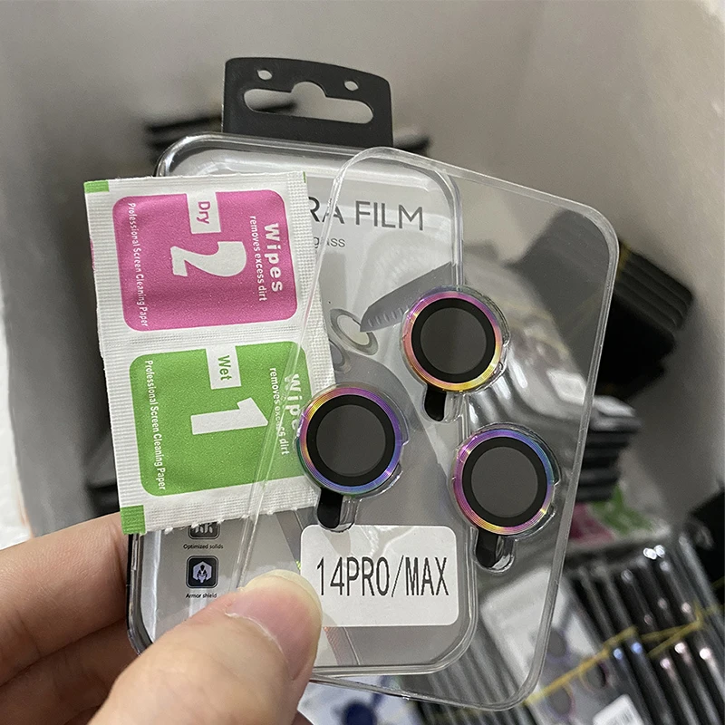 Factory Direct Tempered Glass Camera Lens Screen Protector Colourful Camera Protective Glass Film For Iphone 14 13 12 11 Pro Max